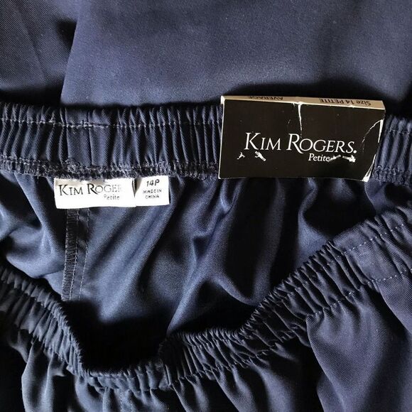Kim Rogers blue Capri cropped SZ 10 straight leg comforter waist New with tags - Picture 4 of 4